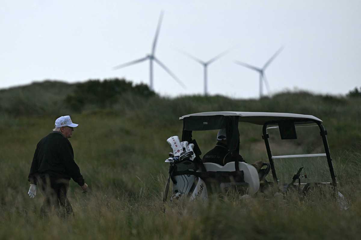 Trump claims any country with windmills ‘is a loser’