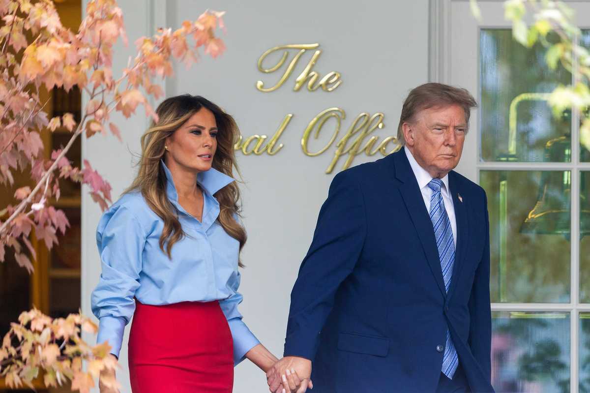 Melania Trump makes first public appearance in weeks – and people have a theory