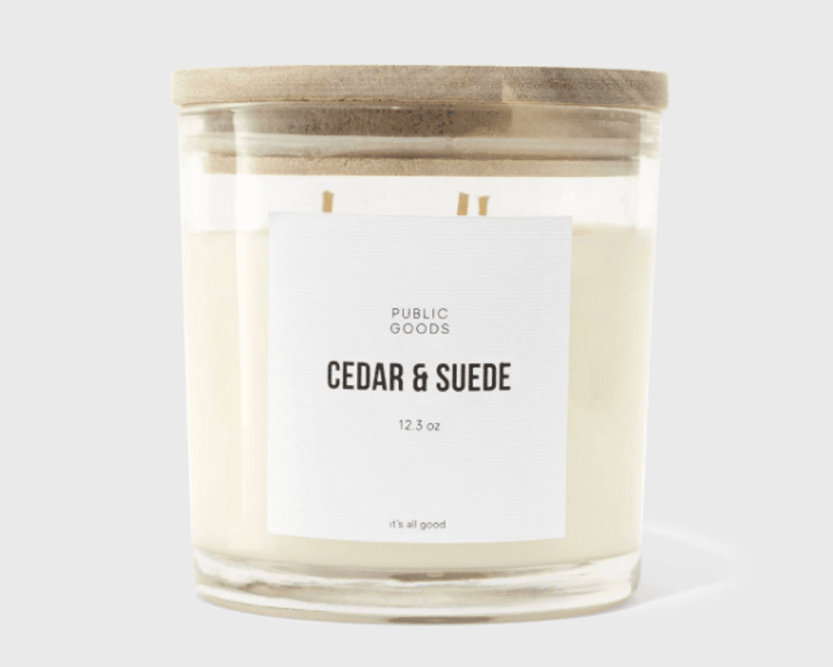 Cedar & Suede Soy Candle indy100