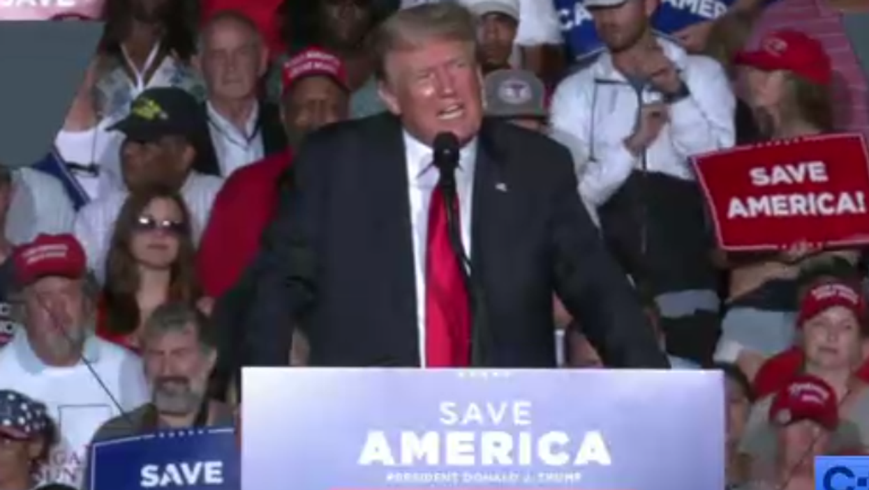 Donald Trump booed at his own rally for encouraging fans to get Covid vaccine