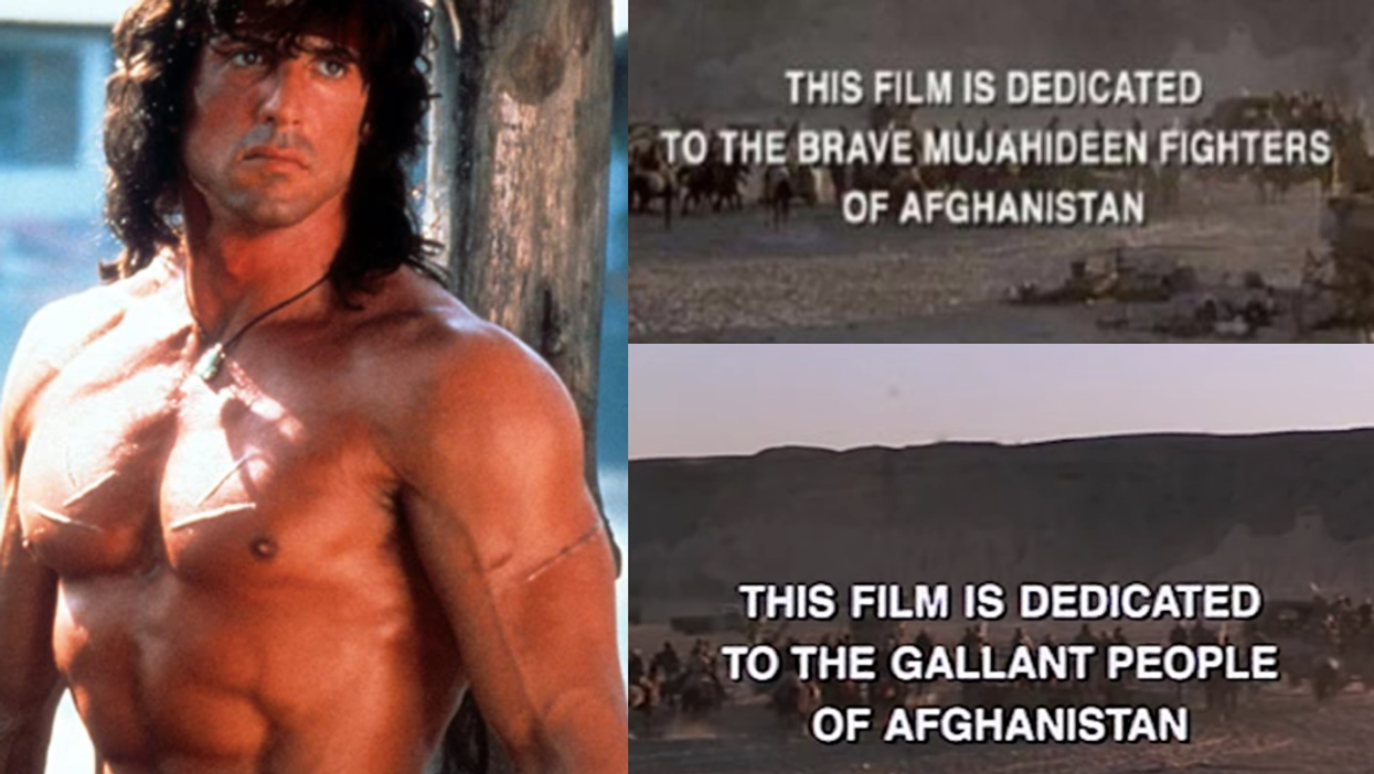 Does Rambo III actually pay tribute to the ‘Mujahideen Fighters of Afghanistan’?