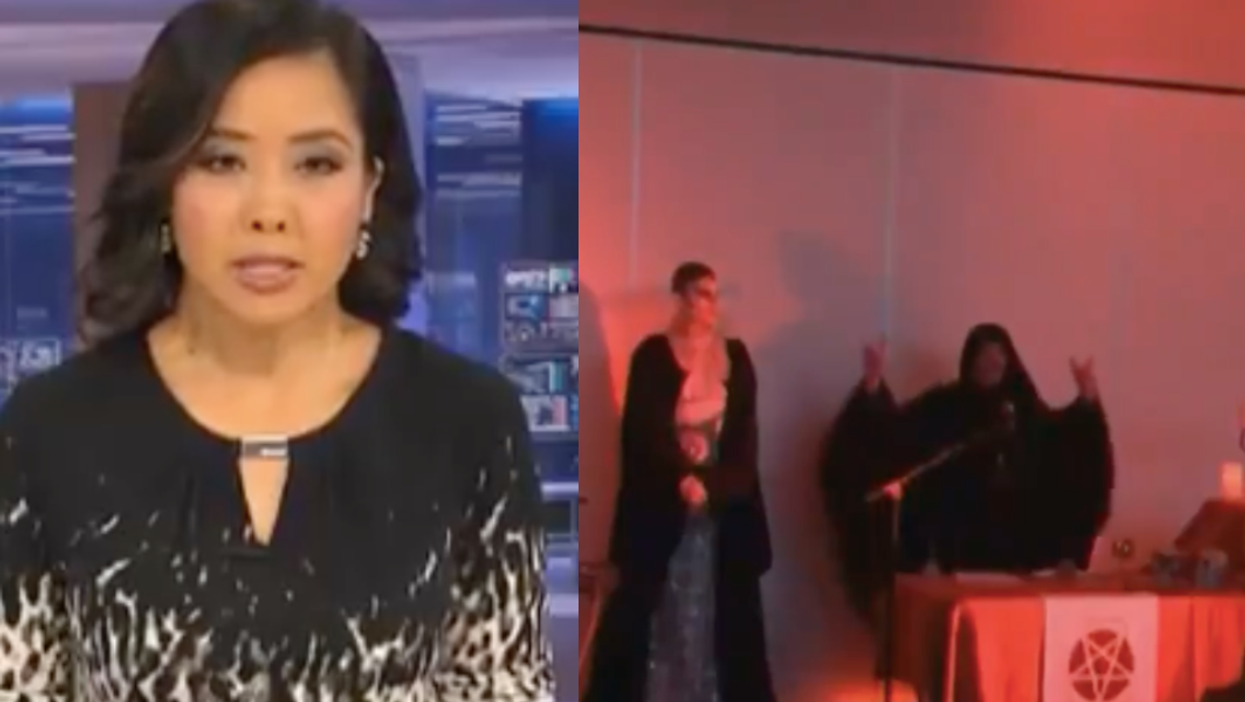 Broadcaster baffles viewers after cutting to Satan worship footage during news bulletin