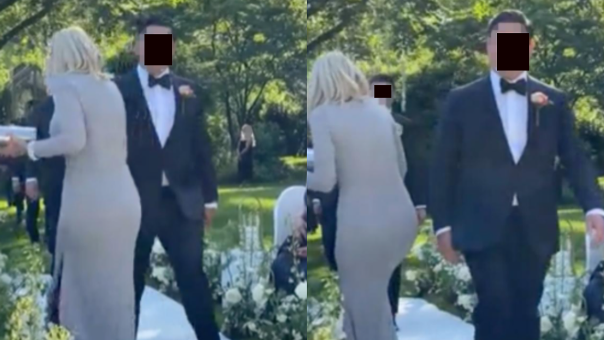 Couple have wedding day upstaged after father-in-law’s new girlfriend walks down the aisle