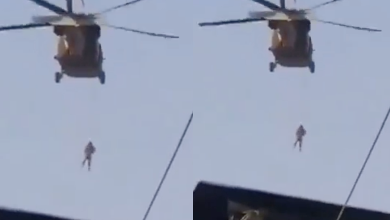 Prominent Republicans criticise Biden by spreading false claim that the Taliban hung a man from a helicopter