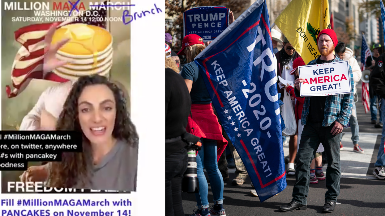 Pro-Trump rally has hashtag hijacked by teenagers sharing nothing but images of pancakes