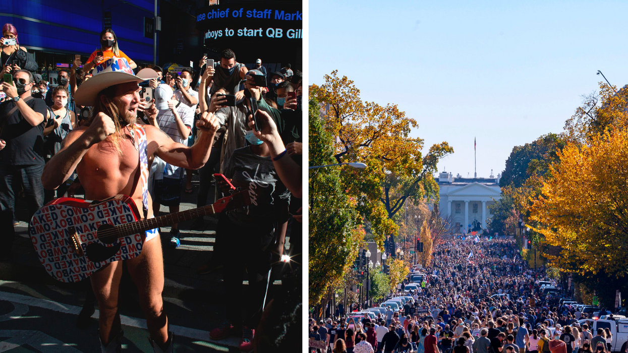 Huge crowds celebrate in joyous street parties across America as Biden defeats Trump