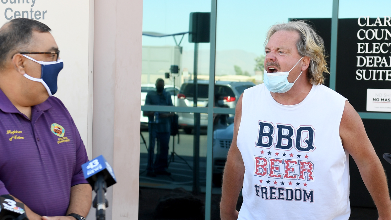 Ranting Trump supporter wearing a 'BBQ Beer Freedom' T-shirt becomes instant viral hit