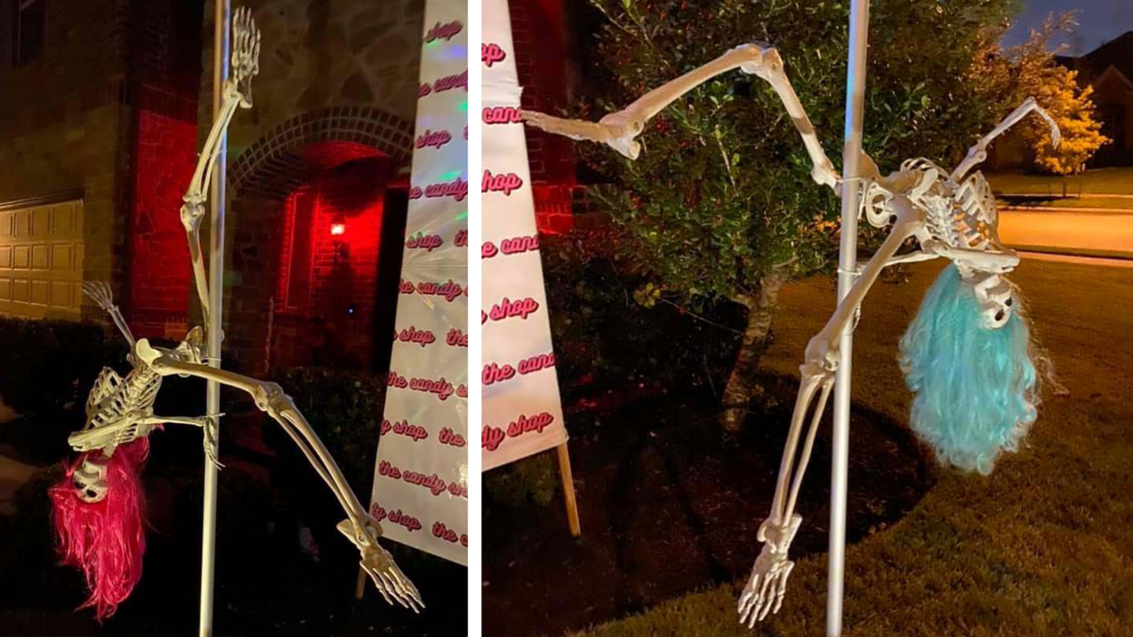 Woman ordered to take down Halloween decorations of 'pole-dancing skeletons'