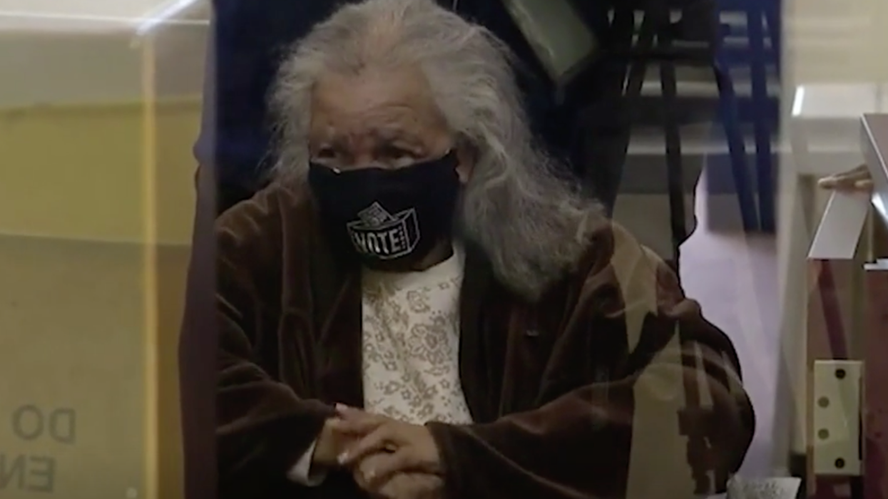 Why we shouldn't celebrate the story of a 94-year-old woman who travelled 300 miles to vote