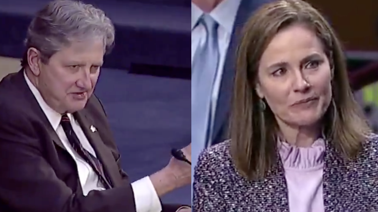 Republican senator bizarrely asks Amy Coney Barrett if she hates 'little warm puppies'