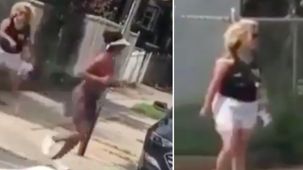 Video shows white woman launch into a random racist attack on a Black jogger