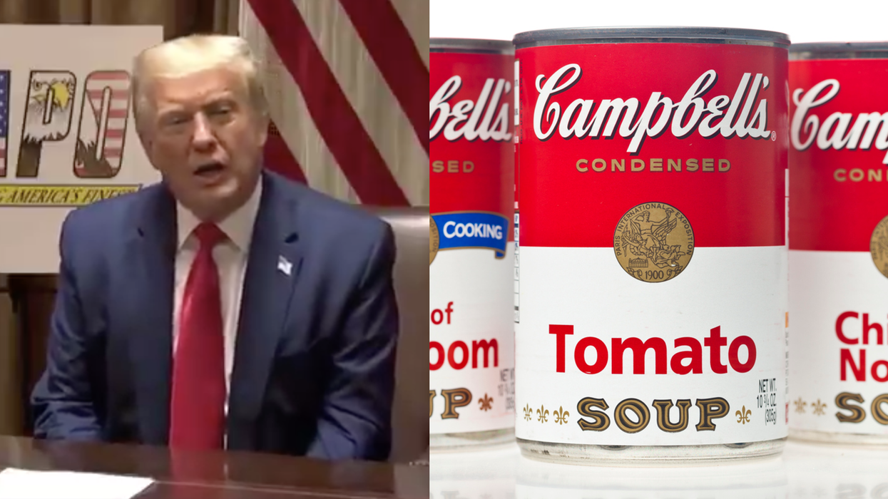 Trump ridiculed after bizarre rant about 'anarchists throwing soup' resurfaces