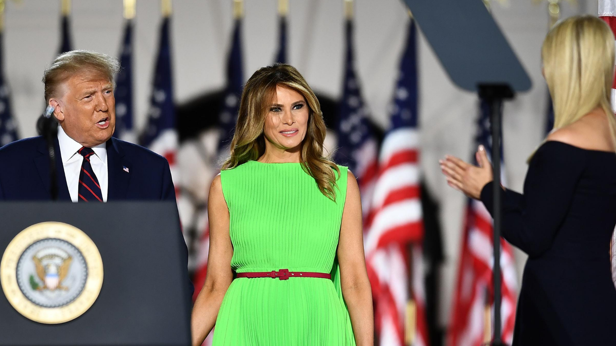 No one knows what to make of Melania Trump's look of horror as Ivanka walks past