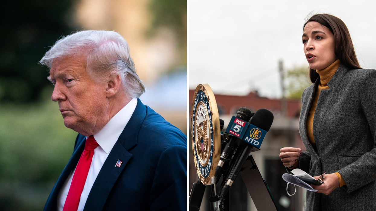 AOC tears into Trump over 'white supremacist' birther theory about Kamala Harris