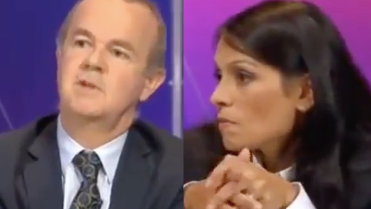 Resurfaced video shows Ian Hislop completely shredding Priti Patel's argument for the death penalty