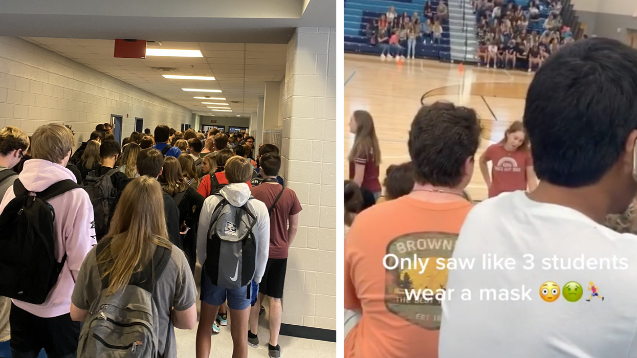 Teenagers on TikTok are sharing terrifying videos of what their first days back at school look like