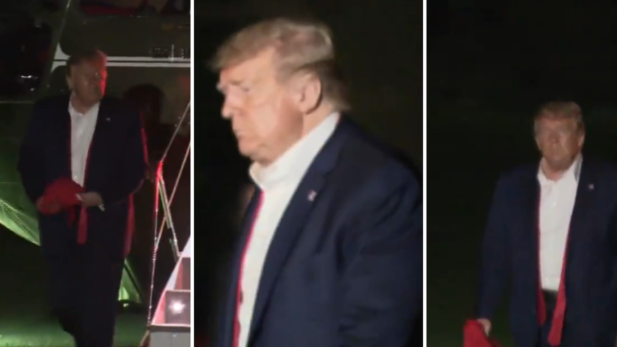 People think this video of Trump's 'walk of shame' sums up his presidency