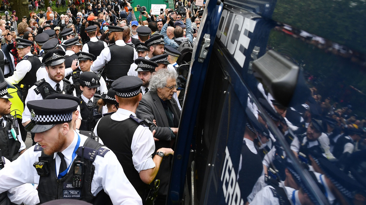 This hilariously bad placard from today's anti-lockdown Hyde Park protest is being ridiculed by absolutely everyone