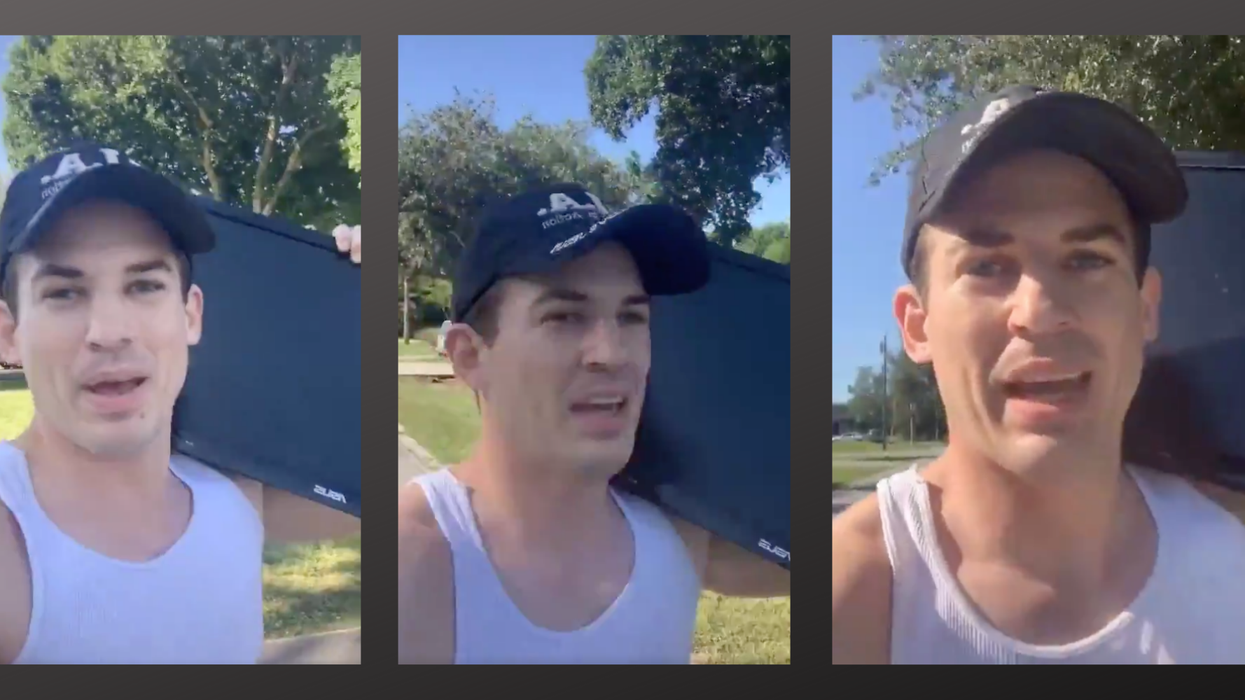 White man runs for miles carrying a TV and looking 'suspicious' to prove that racism killed Ahmaud Arbery