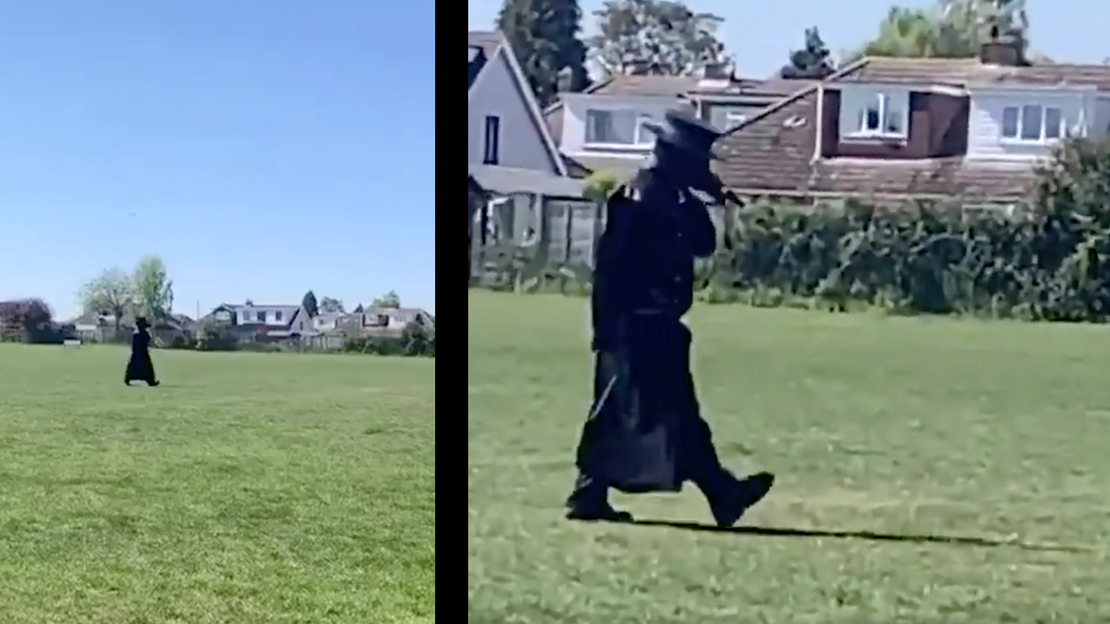 This man is walking around a village dressed as a 'terrifying' 17th century plague doctor and no one knows why