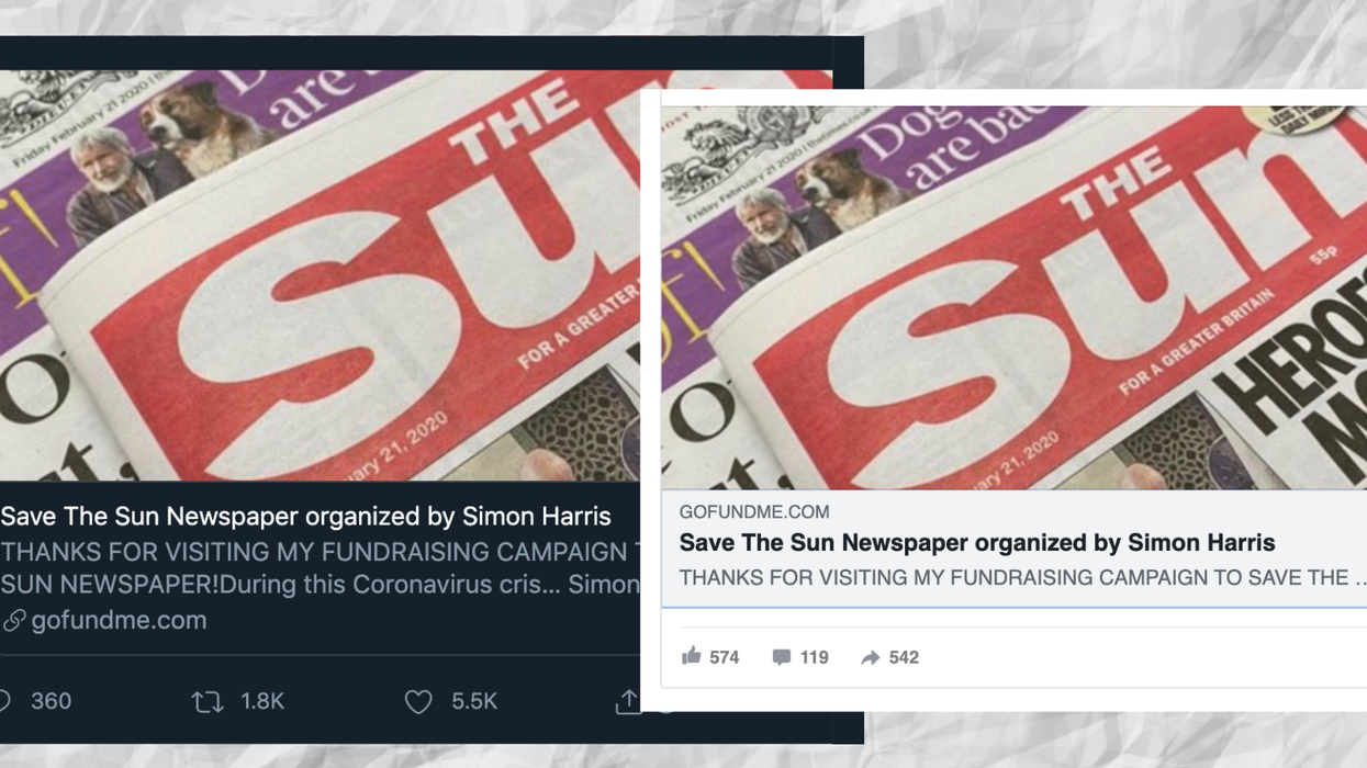 People donate thousands to food banks thanks to viral joke petition to 'Save The Sun Newspaper'