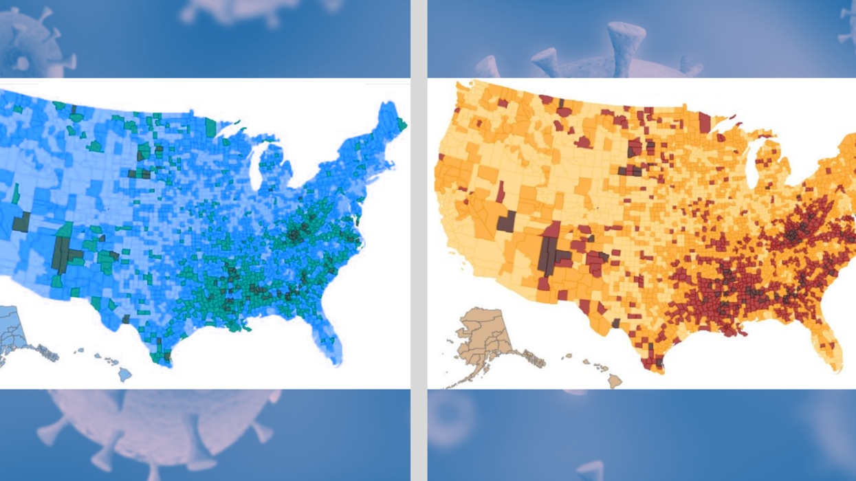 These two maps could reveal why so many Americans aren't social distancing