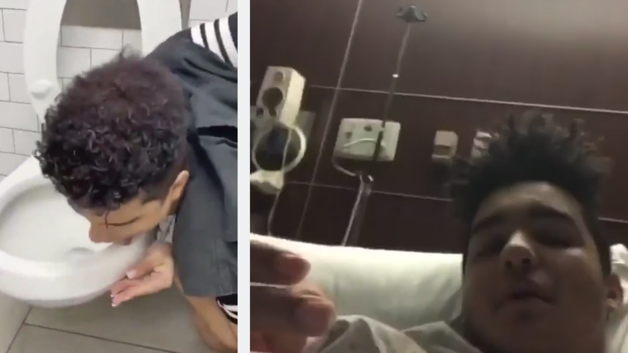 Influencer who licked a toilet as a 'coronavirus challenge' has just been hospitalised with coronavirus