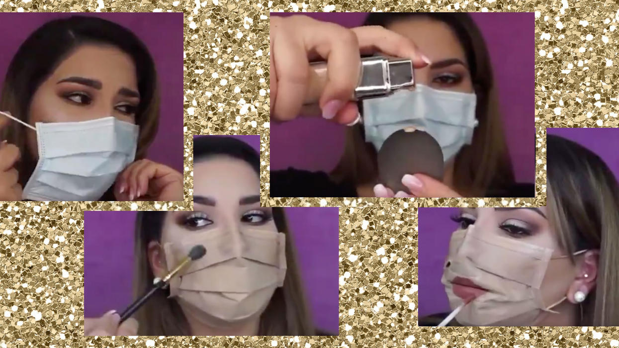 Woman mocks beauty influencers in 'make-up tutorial' for surgical masks