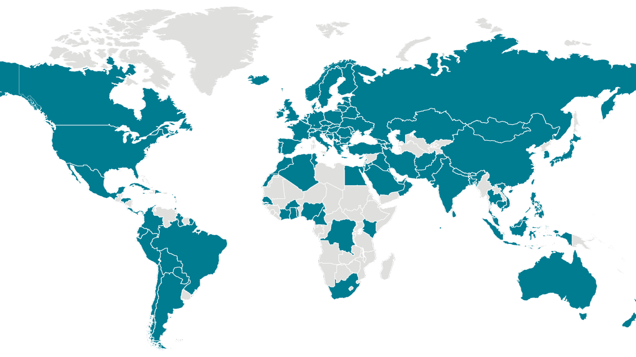 All the countries coronavirus has spread to so far, mapped