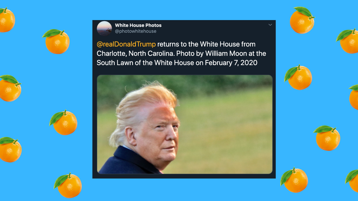 These pictures of Trump's unbelievably orange face are genuinely disturbing