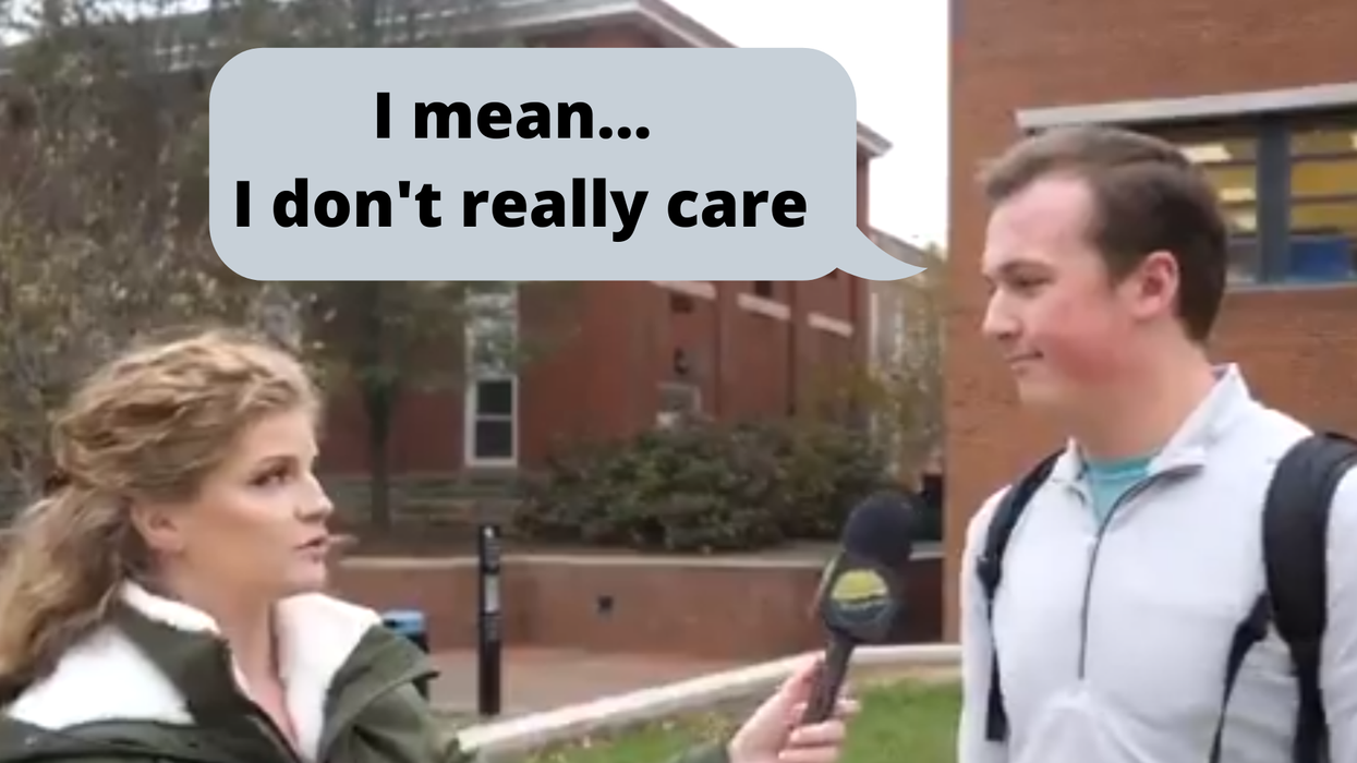 A far-right interviewer wouldn’t stop asking this student bizarrely transphobic questions and he had the perfect response