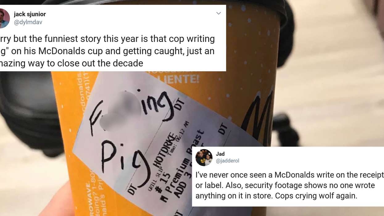 Police officer admits lying about being served coffee cup with 'pig' written on it