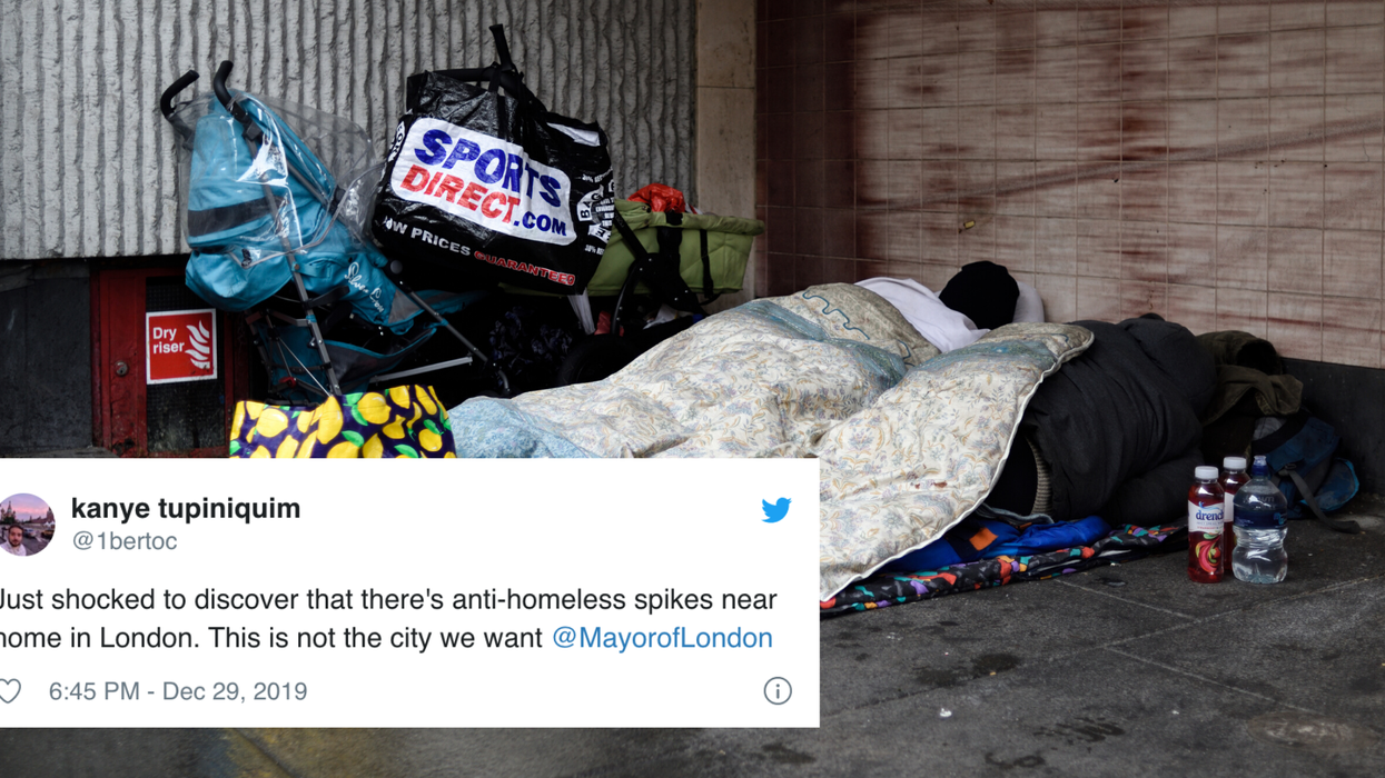 People are furious about 'anti-homeless architecture' designed to deter rough sleepers
