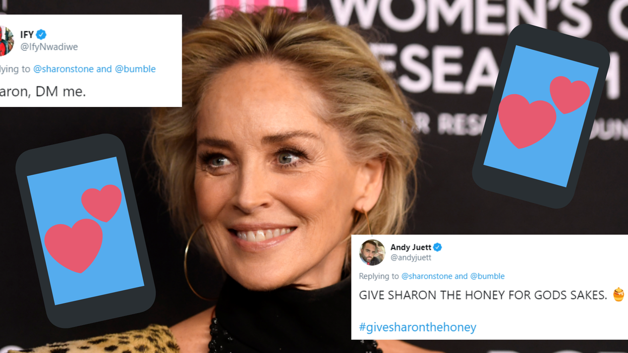 People are offering to date Sharon Stone after she was banned from Bumble