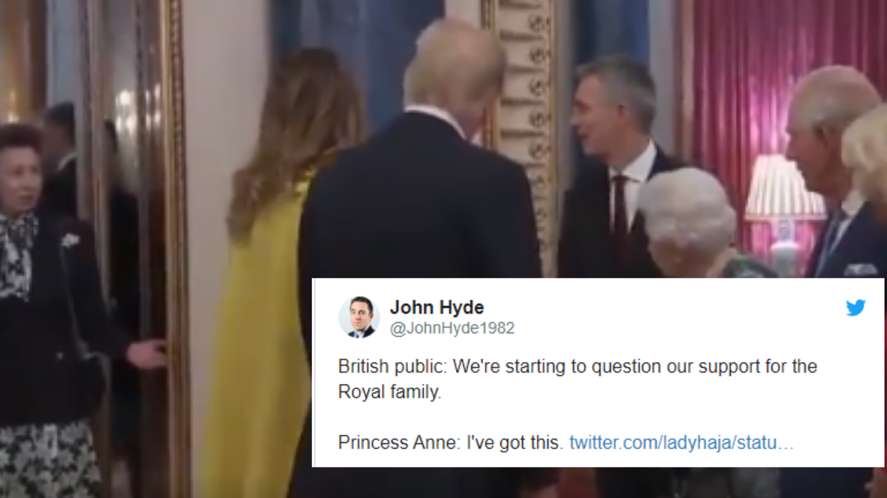 Princess Anne 'refusing to meet Trump' and shrugging at the Queen is an absolute mood