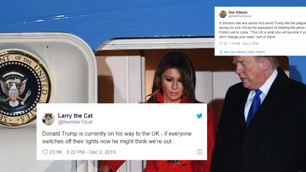 Donald Trump has landed in the UK and the internet has been hilariously brutal