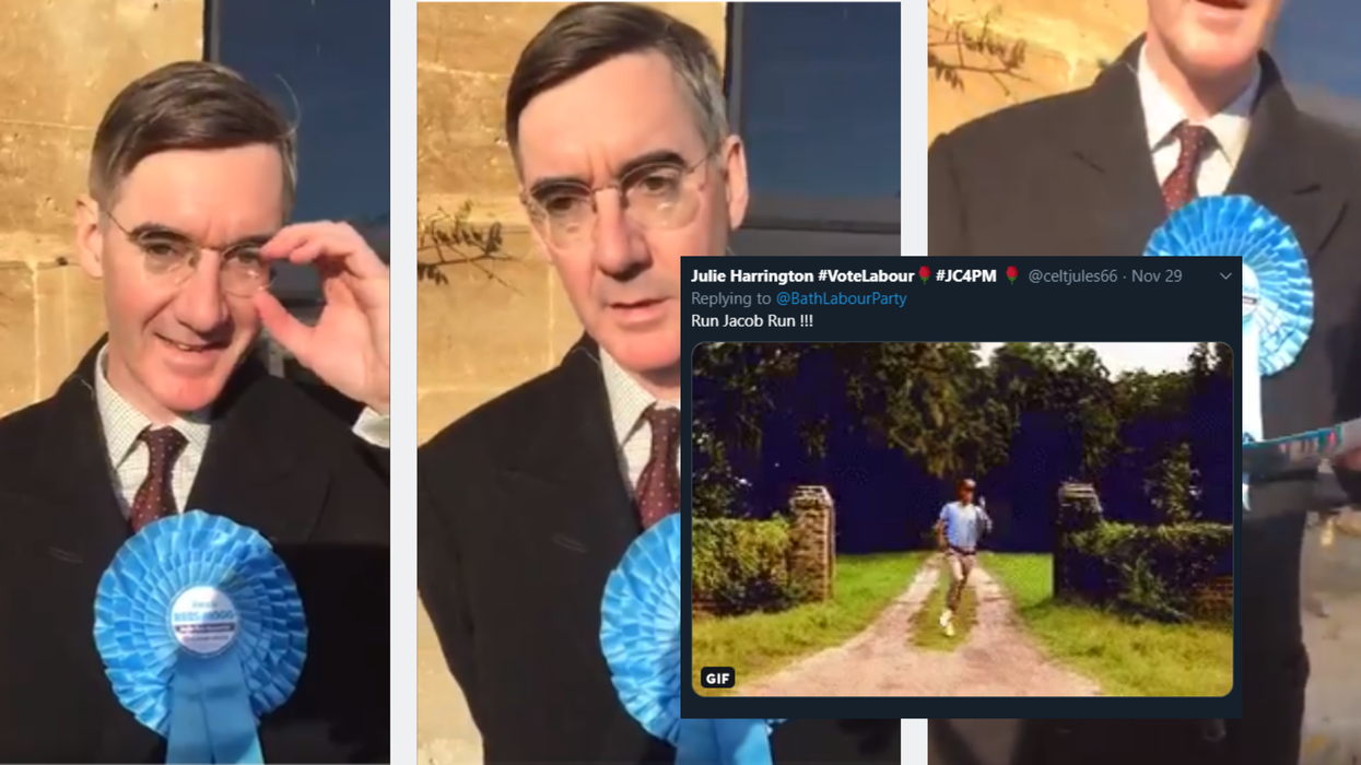 Jacob Rees-Mogg makes a remarkably swift exit when asked about Grenfell on the campaign trail
