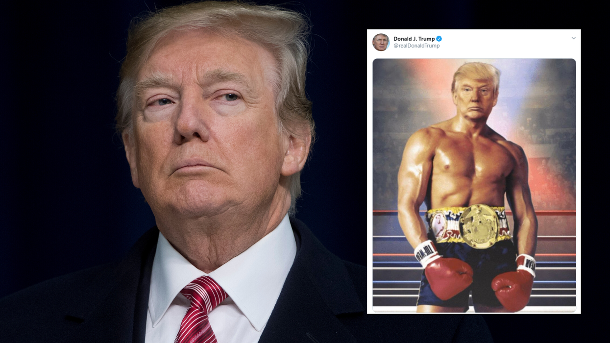 Trump shared a photo of himself as a boxer and we don't even know where to begin