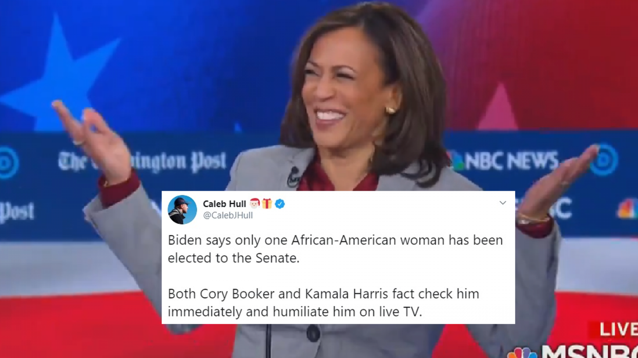 Joe Biden claimed the only black female Senator is endorsing him, forcing Kamala Harris to remind him that she exists