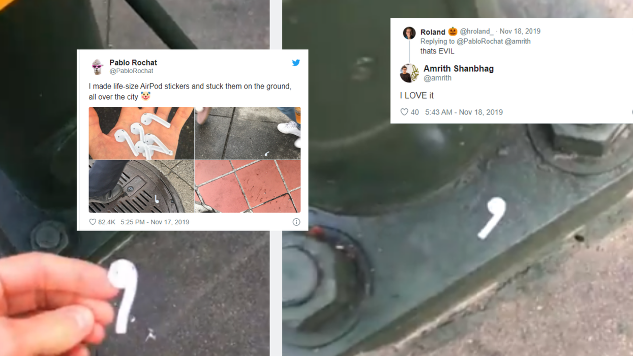 This evil genius is making fake airpod stickers and people cannot handle it