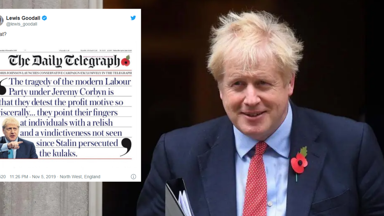 The Telegraph's absurd front page is getting roasted for all the reasons