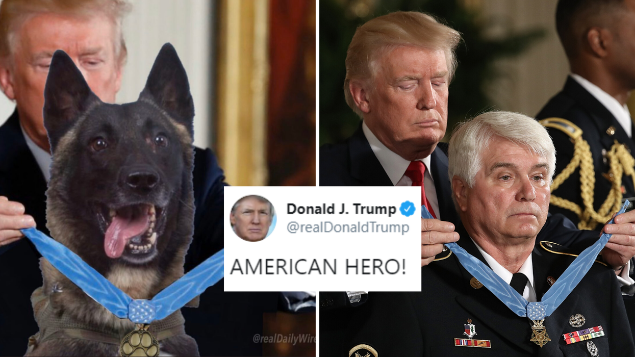 Trump revealed the 'classified' name of the dog injured in the Baghdadi raid in the strangest way