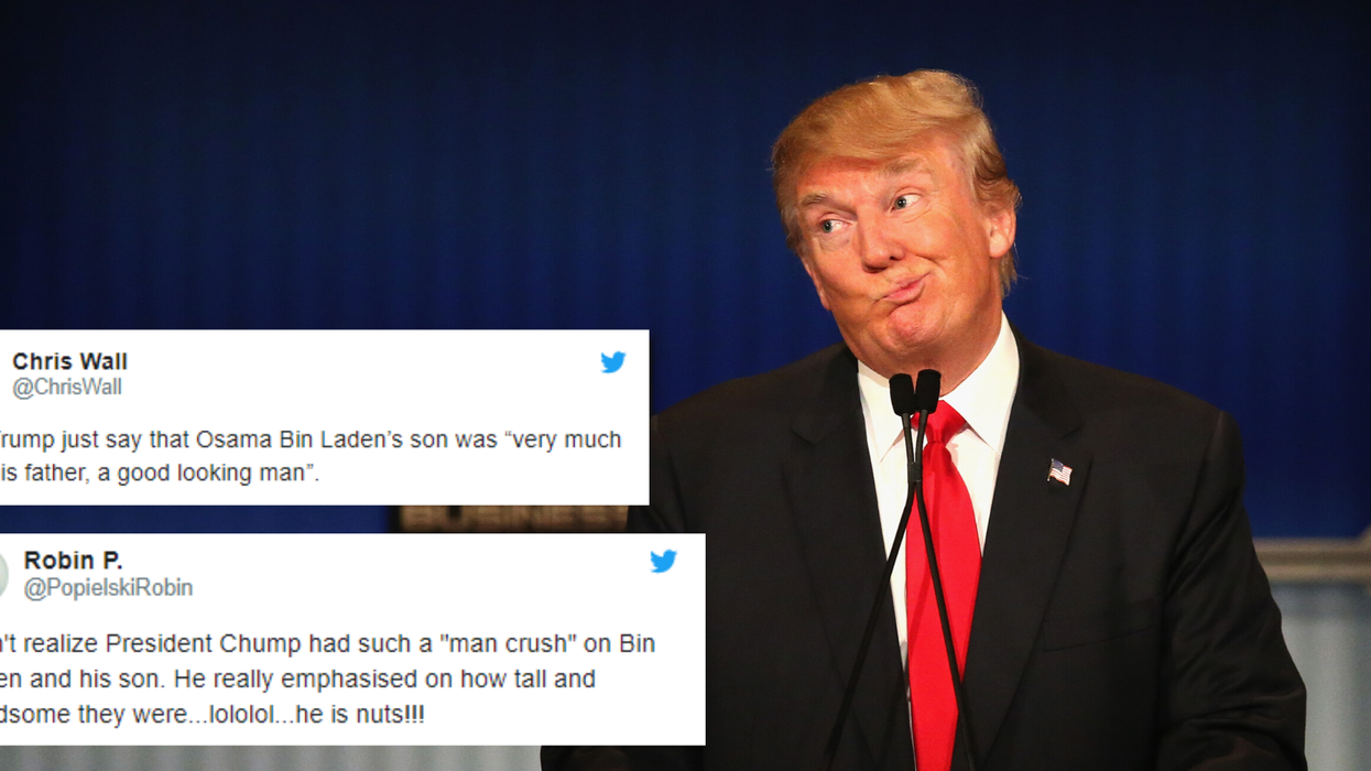 Trump goes off on tangent to tell the world Bin Laden's son was 'handsome'