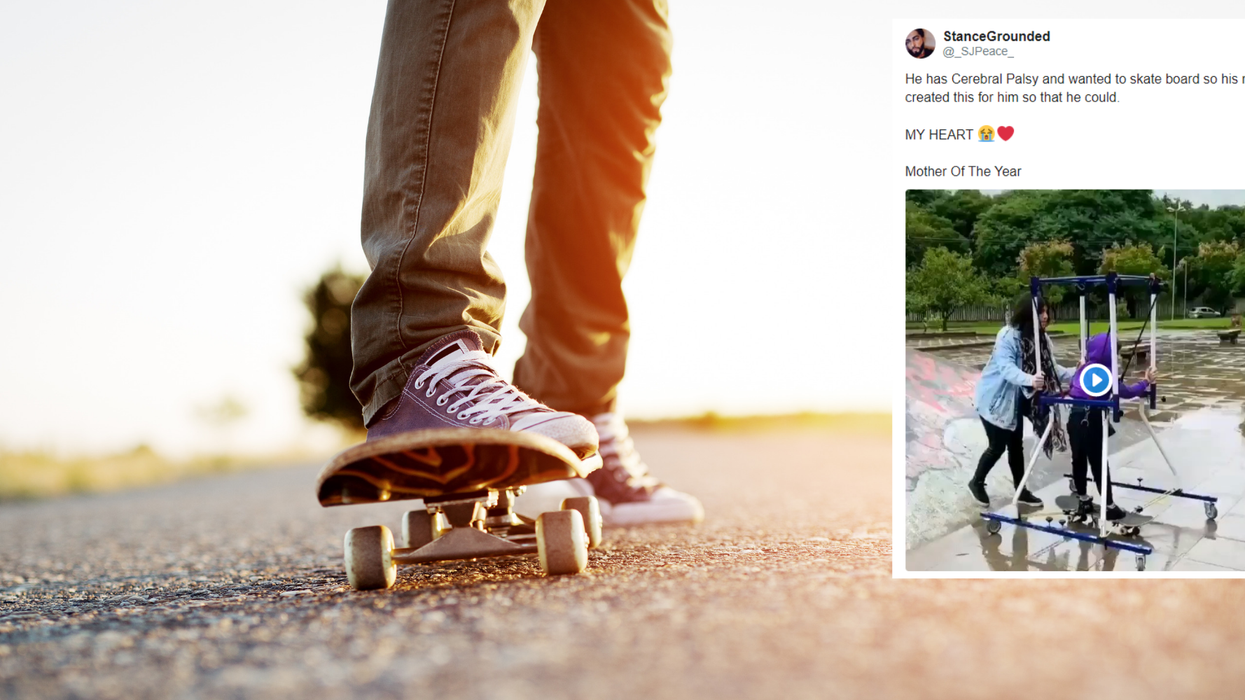 This incredible rig helps kids with cerebal palsy go skateboarding and everyone's heart is warmed