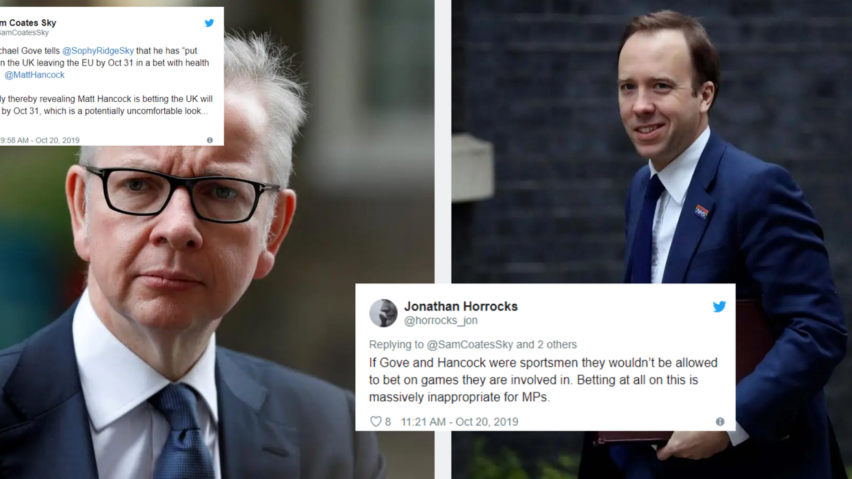 Michael Gove and Matt Hancock are literally making bets on Brexit and no one is impressed