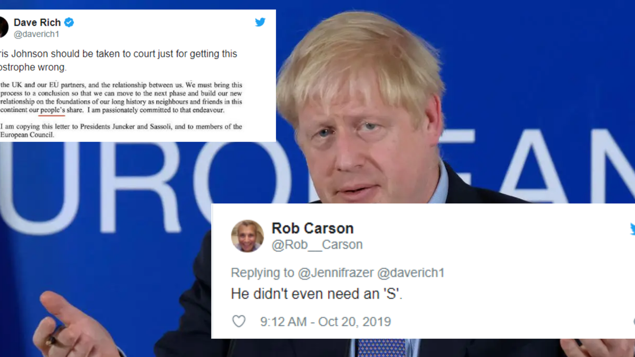 Boris Johnson's EU letter had an embarrassing typo and grammar pedants can't handle it