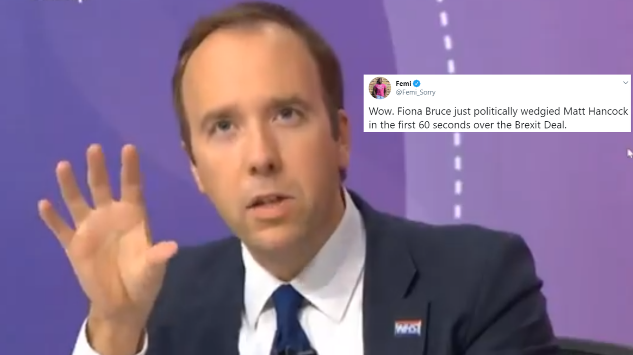 Tory minister Matt Hancock confronted over Boris Johnson’s U-turn on Northern Ireland stance