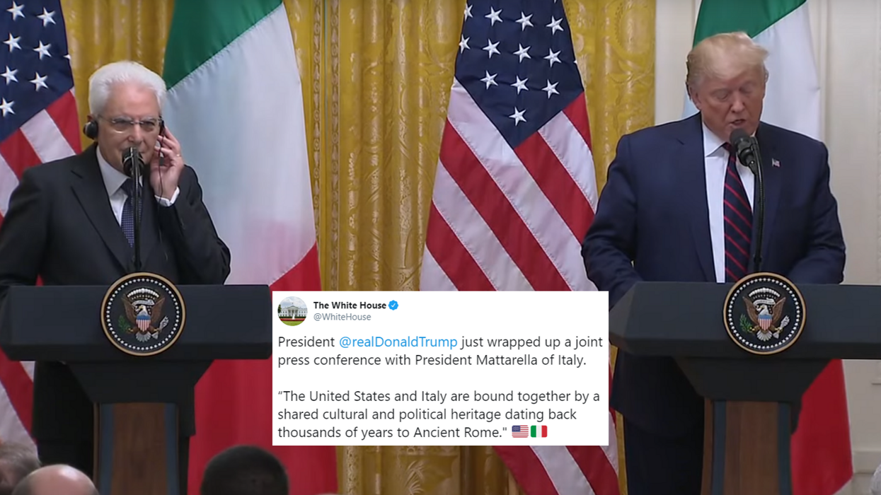 Trump raises eyebrows by saying US bound with Italy since Ancient Rome