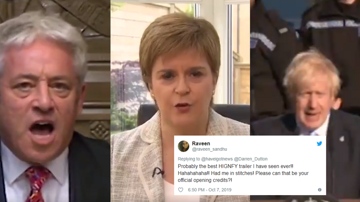 This mash-up of politicians 'singing' the Have I Got News for You theme tune is a must-watch