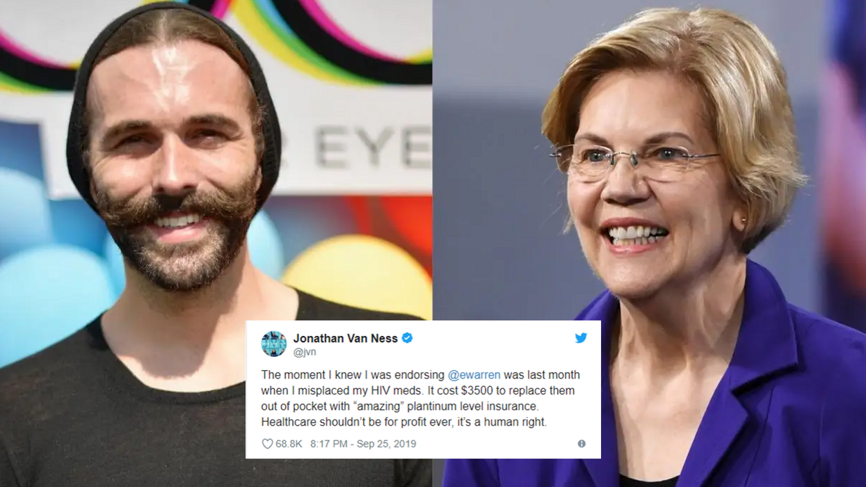 Elizabeth Warren called Jonathan Van Ness and his freak-out was the most relatable thing